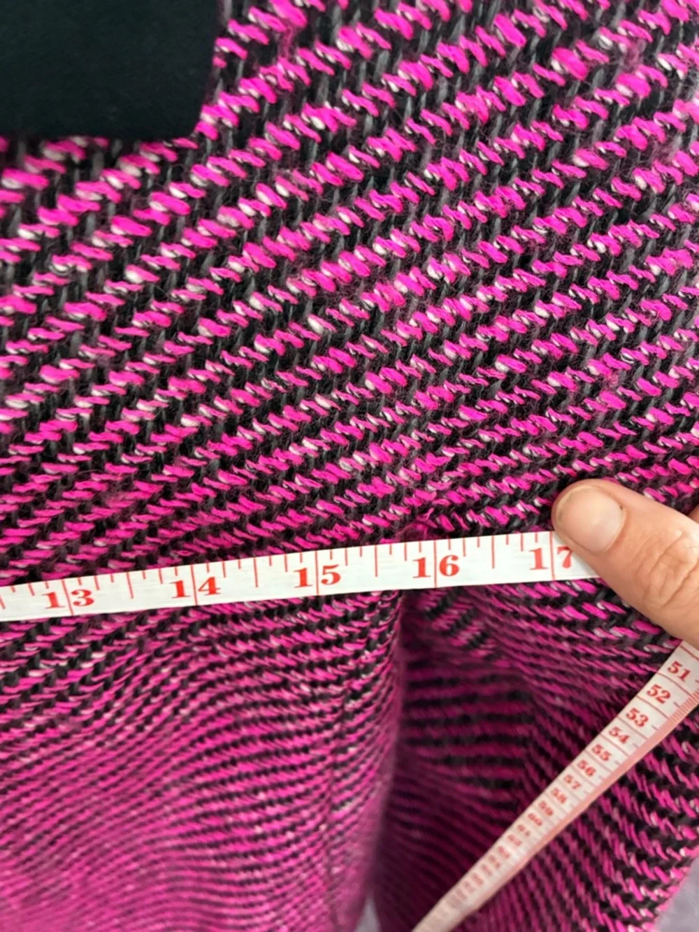 Escada Pink and Black Diagonal‎ Wool blazer- size 42